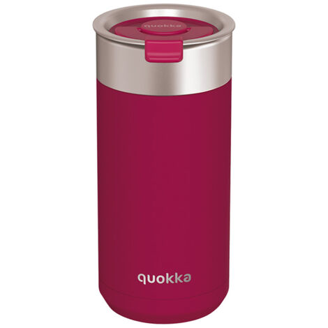 Quokka Boost Coffee Tumbler – Edelstahl-Thermobecher mit Teesieb 400 ml (Kastanienbraun)