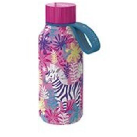 QUOKKA KIDS BOTELLA TERMO SOLID CON COLGADOR ZEBRAS 330 ML - STOR