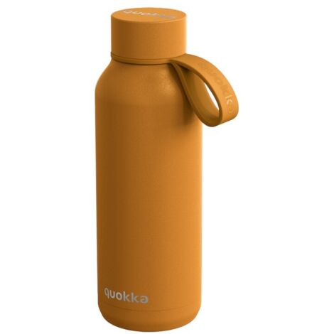Quokka Solid con correa - Termo de acero inoxidable de 510 ml con correa (mostaza)