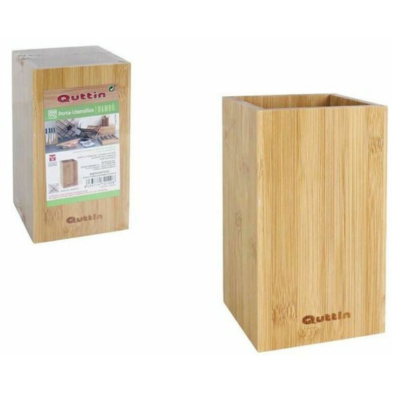 

Bote para Utensilios de Cocina Bambú Natural (10,5 x 10,5 x 18 cm) - Quttin