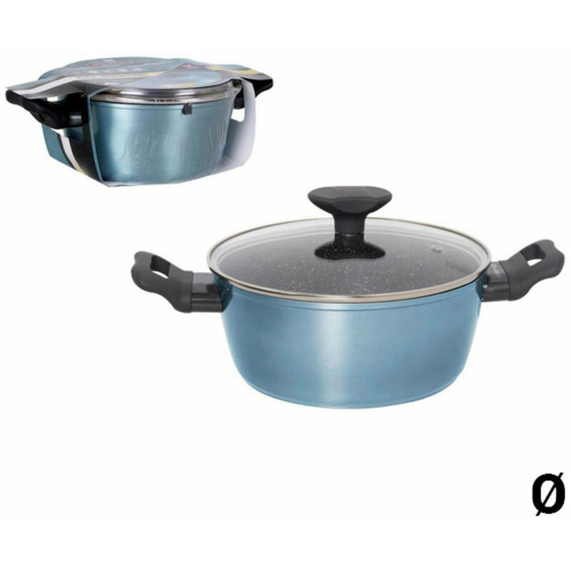 

Cacerola con Tapa de Cristal Azul - Quttin