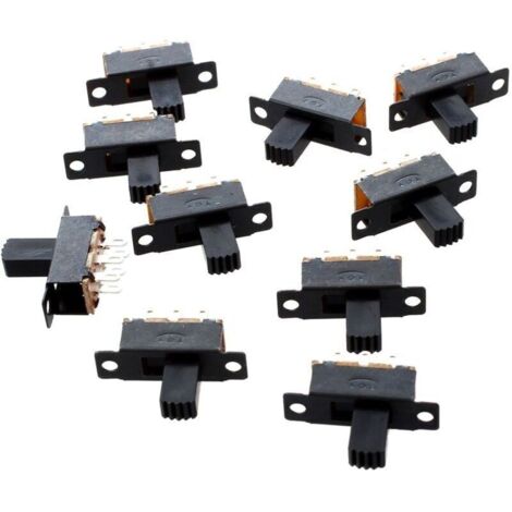 (R) 10 Pcs 6 Broches 2 Positions DPDT On/On Mini Interrupteur a glissiere
