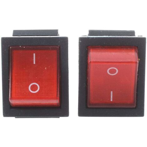 (R) 16A/250VAC 20A/125VAC Indicatore rosso Interruttore a bilanciere ON/OFF DPST a 4 pin 2 pezzi