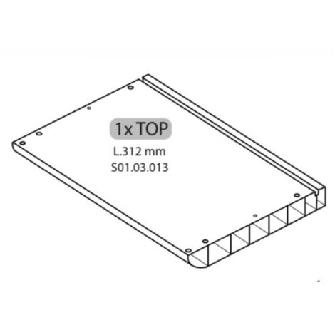 R 1XTOP L.312 mm X ARMADIO SPOGLIATOIO RESINA A 1 POSTO IN KIT C/SERRAT- 1,0 pz
