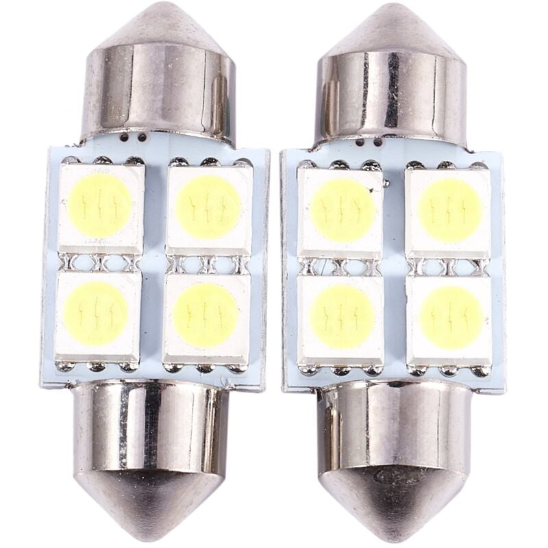 Image of Tlily - r) 2 Stueck dc 12V 31mm 4 5050 smd Auto Innenhaube Girlande led Licht -