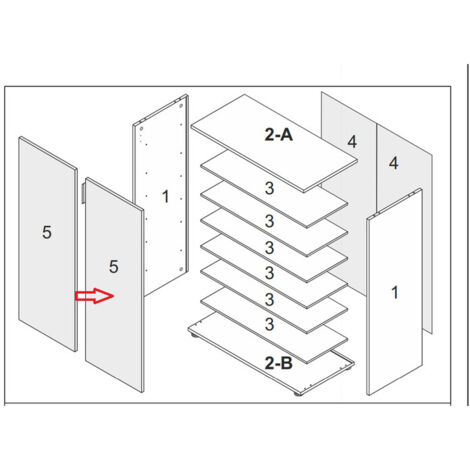 R ANTA X KIT SCARPIERA MAXI 2A/6R CM.72X36X103H ROV/BI- 1,0 pz