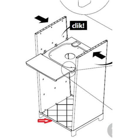 R BASE X KIT MOBILE PER LAVATOIO 40X40x87H CM- 1,0 pz