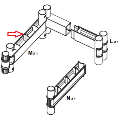 R CINTURA M X ARMADIO TERRY WAVE 1A 35X44X181H T/P 2350RUW- 1,0 pz