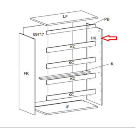 R FIANCO HK X KIT CASSETTIERA 5C NOVA 77X40X107 BIANCA- 1,0 pz