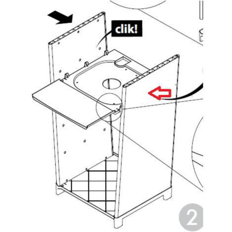 R FIANCO X KIT MOBILE PER LAVATOIO 40X40x87H CM- 1,0 pz