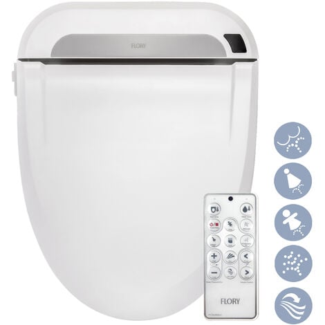 R FLORY Abattant WC japonais lavant électronique,Luxe Désodorisation Intelligent - FDB608 (Normal-EU)