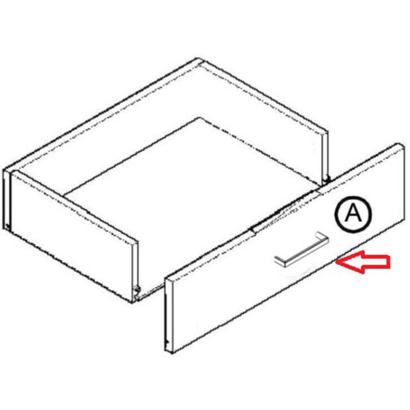 R Frontale Cassetto X Kit Comodino 2 Cassetti 41x48x36 Rovere Barly K021