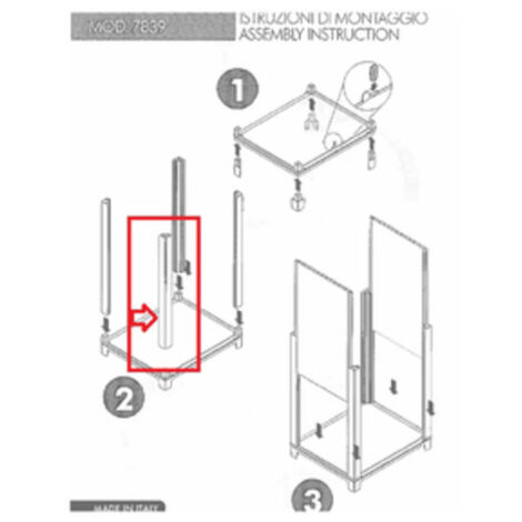 R KIT LAVATOIO RESINABIANCO-(MONTANTE)- 1,0 pz