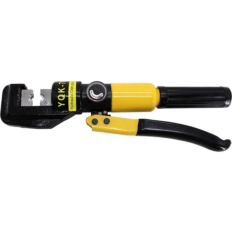 (R) Outil de sertissage hydraulique pour cosses de câbles de batterie avec matrices de sertissage (10 T)