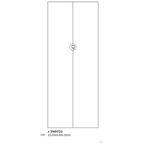 R PART Q FONDO X SCARPIERA 5 RIBALTE 65X15X164 BIANCO 1307