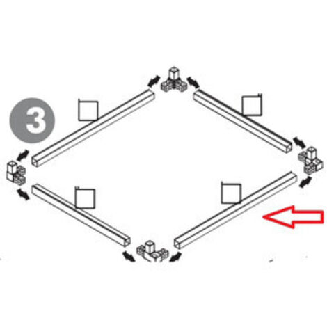 R PROFILO GRANDE BASE SUP CON GUIDA  X  KIT COPRILAVATRICE RESINA- 1,0 pz