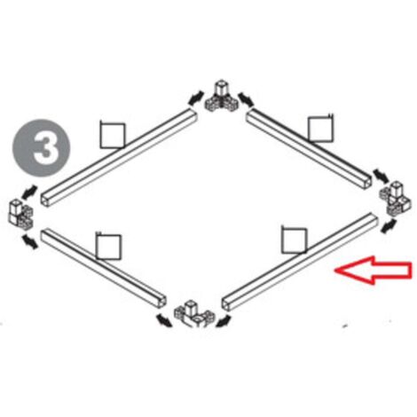 R PROFILO GRANDE BASE SUP CON GUIDA X KIT COPRILAVATRICE RESINA