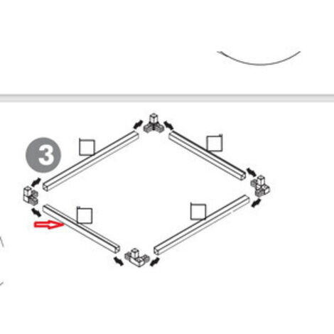 R PROFILO PICCOLO X BASE KIT COPRILAVATRICE RESINA 68X64XH88 CM BIANCO- 1,0 pz