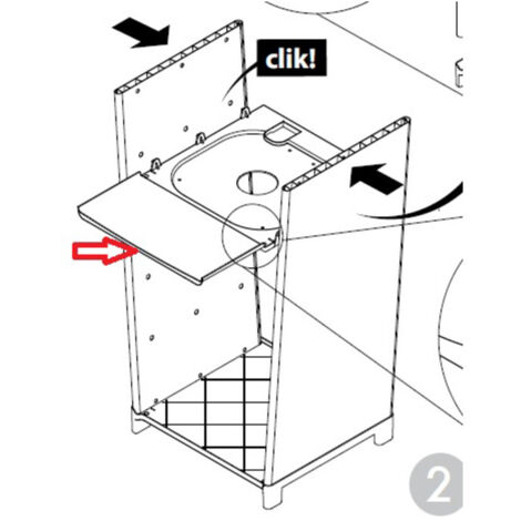 R RIPIANO CENTRALE X KIT MOBILE PER LAVATOIO 40X40x87H CM- 1,0 pz