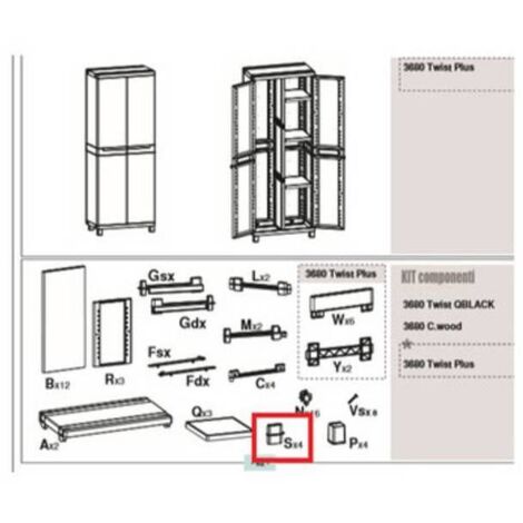 R SUPPORTO S X  ARMADIO TERRY CWOOD 2A  P/S 3680