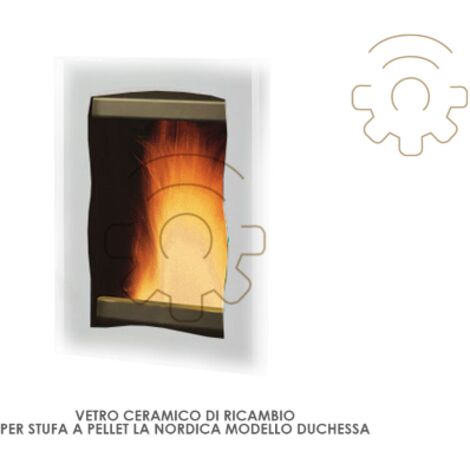 Extraflame – Vetro ceramico per duchessa – Spessore 4mm – Resistente a temperature elevate – Per uso professionale e domestico