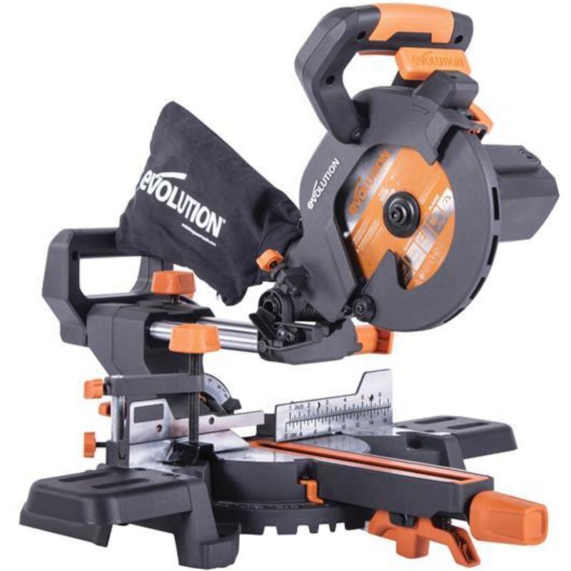Evolution - 047-0001A R185SMS+ 185mm Multi-Material Sliding Mitre Saw 1200W 240V EVLR185SMSP