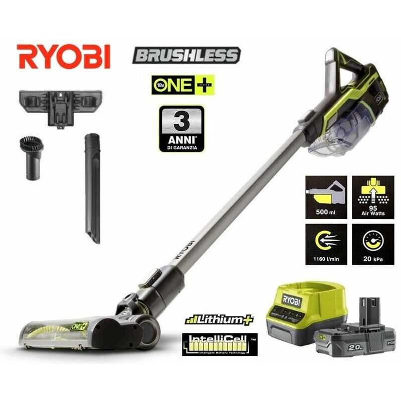 Aspirapolvere brushless a batteria 18V - 4.0Ah