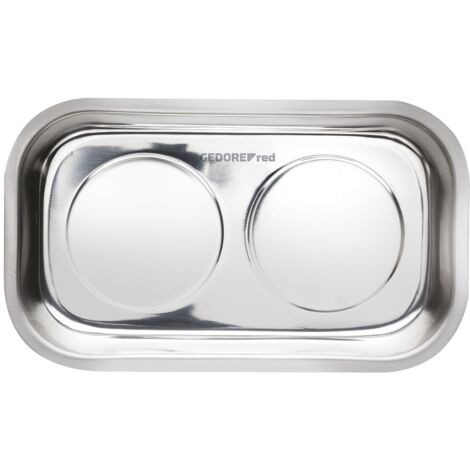 R19102000 Bandeja magnética de acero inoxidable 2x imán 240x140 mm