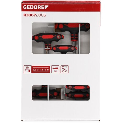 R38672006 Juego de destornilladores con mango en T 2K hexagonal 2.5-8 mm