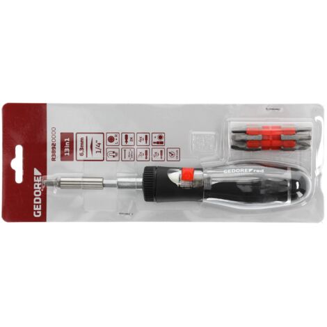 R38920000 Destornillador de trinquete Bit-Telescópico 1/4" 13 en 1