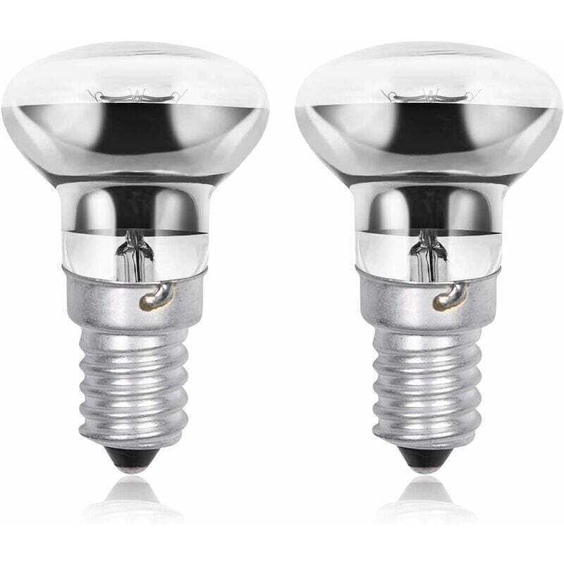 R39 E14 40W Lava Lamp, Small Edison Screw SES Spot Reflector Lava Bulbs, Warm White 2800K Energy Saving R39 Dimmable Bulbs (Pack of 2)