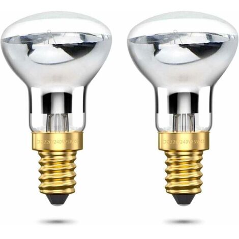 R39 E14 40W Lavalampe, kleine Lavalampe mit Edison-Schraubreflektor, warmweiß 2800k, dimmbar (2er-Pack) von Zhuoxuan