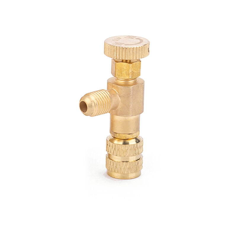 R410A Refrigerant Charging Valve 1/4 Inches - 5/16 Inches Copper Flow Control Valves Copper and Fluorine Safety Valve,model: for R410a
