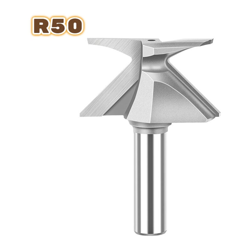 R50 De 1/2 pouce Mèche de routeur for le travail du bois à tige, mèche arrondie à pointe en carbure for arrondir les bords, jeu de mèches de toupie à