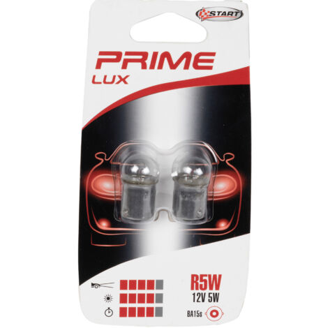R5W Coppia di lampadine per luci targa auto 12V 5W BA15s