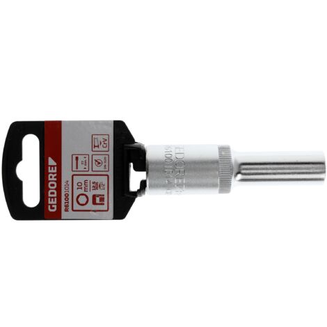 R61001014 Inserto per chiave a bussola 1/2" 6 facce 10 mm Lunghezza 77 mm