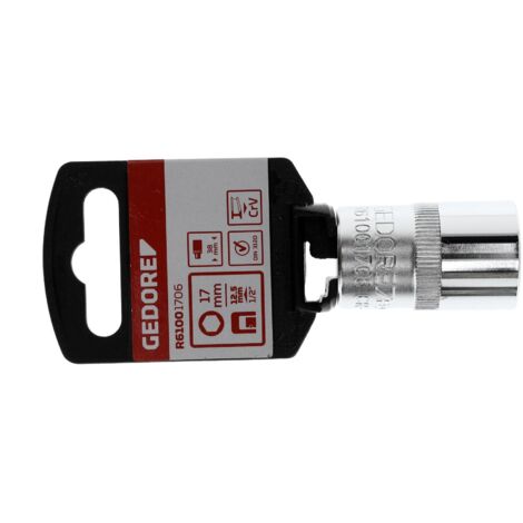 R61001706 Inserto per chiave a bussola 1/2" 6 facce 17 mm Lunghezza 38 mm