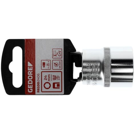 R61002406 Vaso para llave de vaso 1/2" hexagonal 24 mm longitud 38 mm