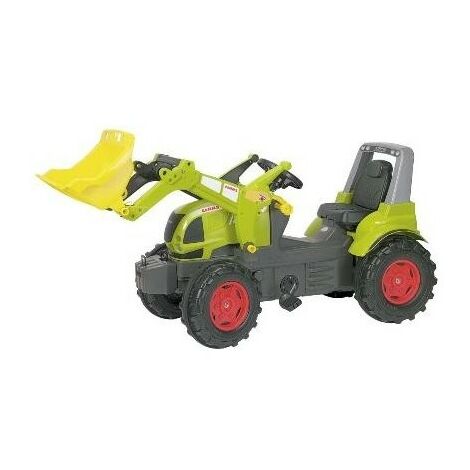 Tracteur pedales Rolly Toys CLAAS ARION 640 + pelle frontale, pneus chambre air
