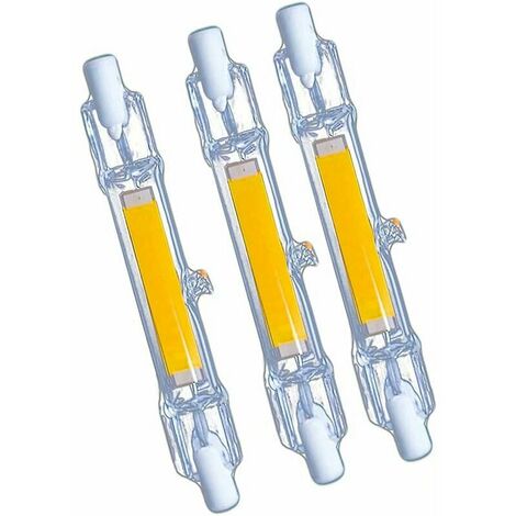 MUMU R7s 118 mm LED-Glühbirne, 00 W, zweiseitig gesockelte lineare Lampe J118, 220 V, 3000 Lumen, Halogenäquivalent, natürliches Weiß, 4000 K, für Strahler, Wohnzimmer, Garten, nicht dimmbar, 3 Stück [Ener