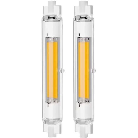 R7S 118mm 30W ampoule LED dimmable Equivalent à 100W lampe halogène Blanc chaud 3000K Sans scintillement 2000LM illumination 360° faisceau Lot de 2