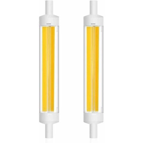 R7S 20W 118mm COB LED Ampoule 360 ​​Degrés Filament Linéaire J118 Projecteur 1200LM Équivalent 120W Ampoule Halogène Lumière Chaude (2700K-3000K) (Lot de 2)