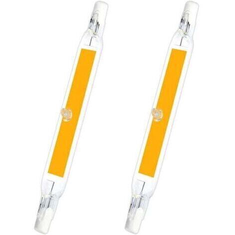 R7S 78mm LED 5W Blanc Chaud 3000K, 500LM, R7S J78 COB LED Linéaire Remplacer Crayon Halogène 40W 50W, Ampoule R7S LED 78mm Slim pour Mini Projeture/Applique Murale, Non-dimmable, lot de 2 [Classe éner