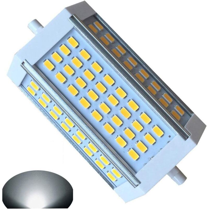 R7S LED 118mm 30W Dimmable Ampoule DayLight 6000k AC 220V 3000LM Double extrémité Type J LED Projecteur Lampadaire au sol Remplacement pour Ampoule