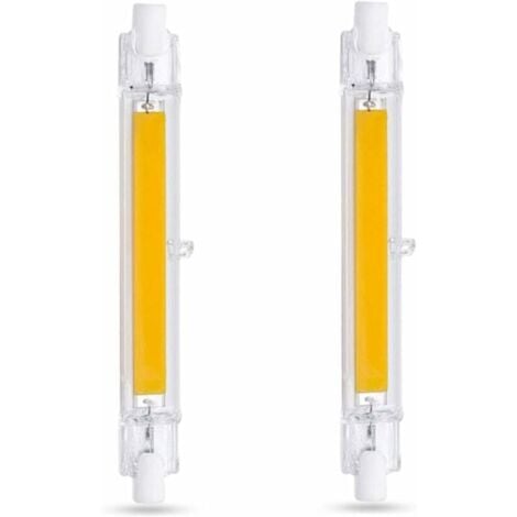 MUMU R7S LED Birne 118mm 10W Kaltweiß 6000K, 1000LM, R7S J118 Halogenlampe Äquivalent 80W 100W, dimmbar, R7S 118mm Slim COB LED Glühbirne für Wand-/Stehlampe, 2er Pack