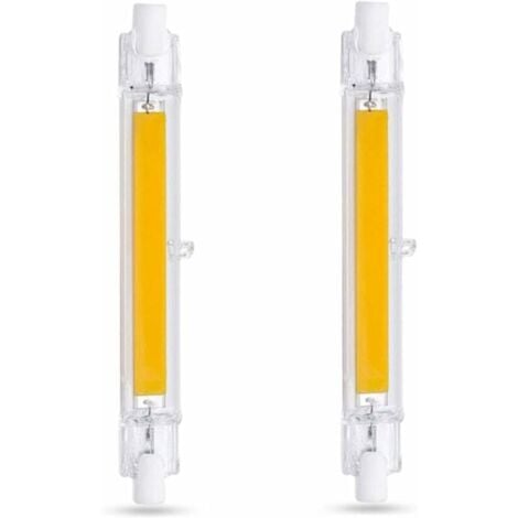 MUMU R7S LED Birne 118mm 10W Warmweiß 3000K, 1000LM, R7S J118 Halogenlampe Äquivalent 80W 100W, nicht dimmbar, R7S 118mm Slim COB LED Birne für Wand-/Stehlampe, 2er Pack [Energieklasse A+]