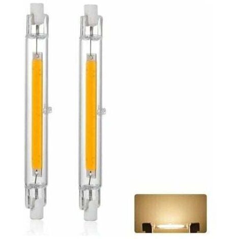 MUMU R7S LED-Glühbirne, 118 mm, 20 W, dimmbar, Warmweiß 3000 K, 3000 LM, linear, ersetzt J118 300 W Halogenlampe, 360-Grad-Beleuchtung, flimmerfrei, R7S OCB LED-Röhren für Flutlicht, 2 Stück FLITI