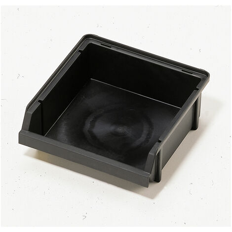 raaco 109277 ESD Sichtlagerkasten 2-80  (B x H x T) 125 x 50 x 133 mm Schwarz 1 St.