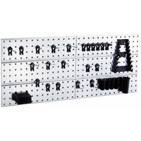 raaco 109642 Werkzeughaken Lochpaneel x 2 + 28 Clips (B x H x T) 1040 x 440 x 11 mm 1 St.