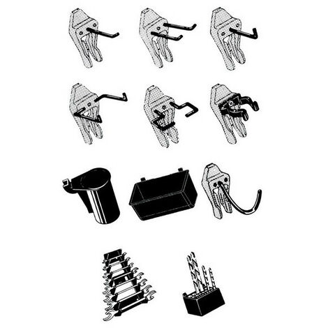 raaco 110549 Ganci per utensili Clip Mix 84 1 pz.